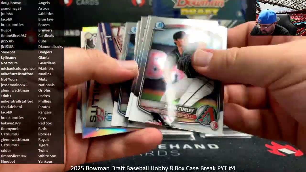 1/18/2026 2025 Bowman Draft Baseball Hobby 8 Box Case Break PYT #4