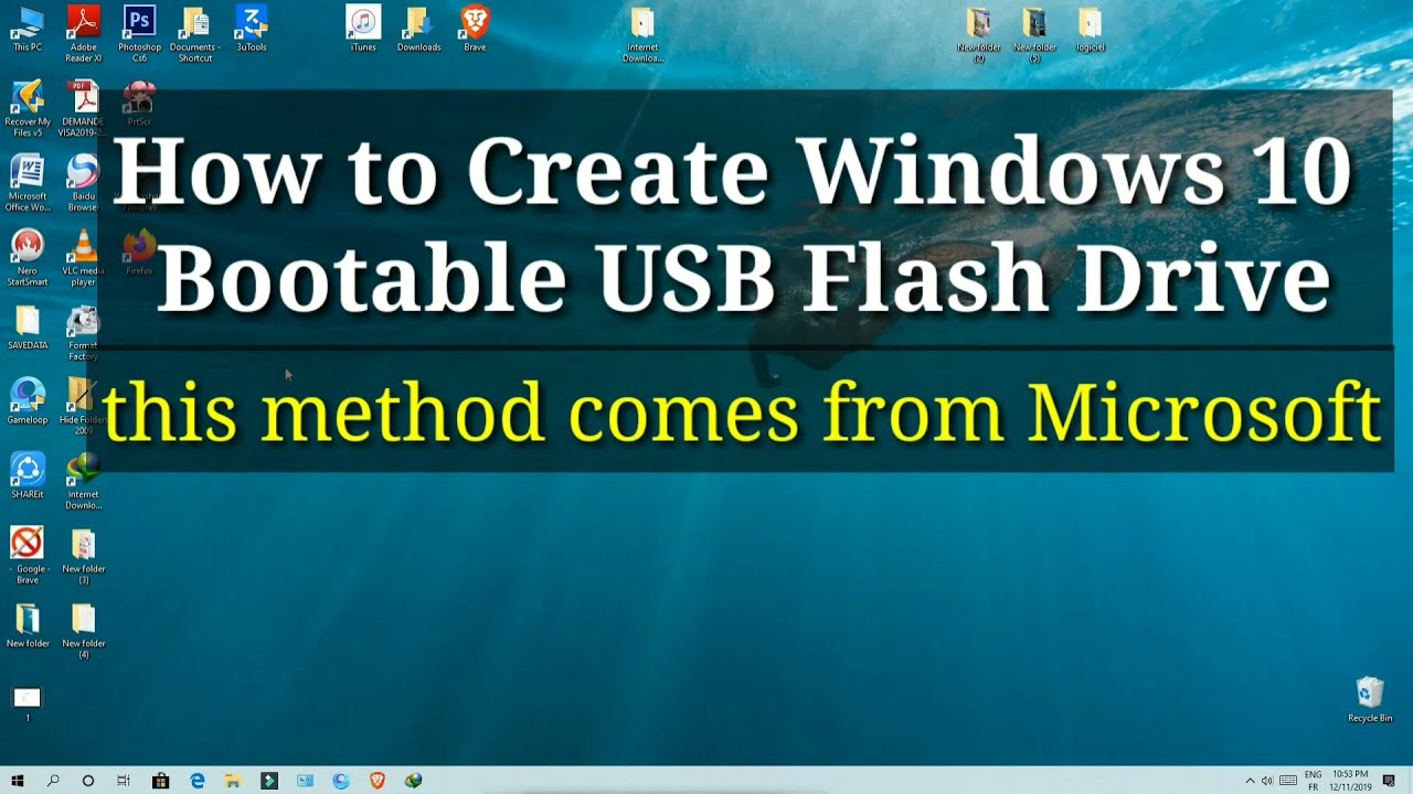 create windows 10 bootable usb