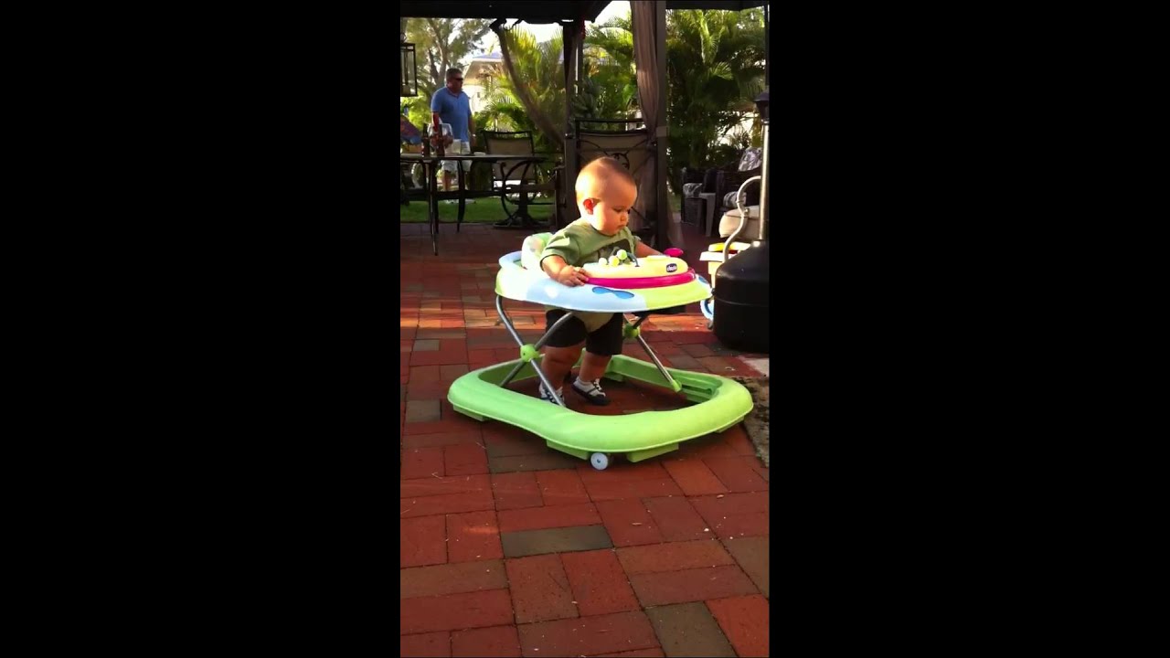 6 month old in walker
