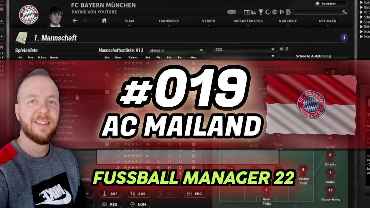 Let's Play Fussball Manager 22 | Karriere 1 #19 - AC MAILAND - Champions League | HD