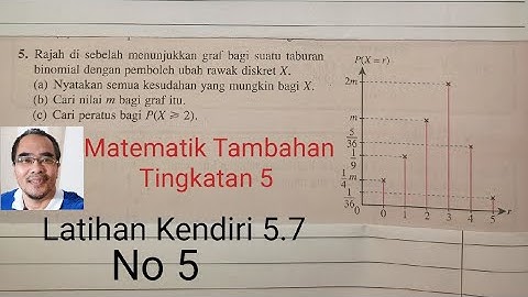 Taburan binomial : menentukan kebarangkalian pemboleh ubah diskreet / Latihan kendiri 5.7 soalan 5