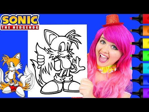 Coloring Tails Sonic The Hedgehog Coloring Page Prismacolor Paint Markers | KiMMi THE CLOWN