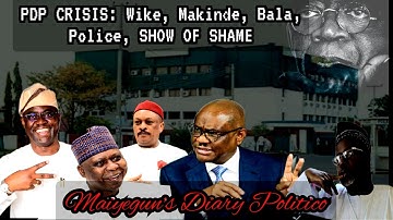 CRASH-OUT: Pandemonium At PDP Secretariat Abuja Between Wike And Makinde Factions; A Show Of Shame