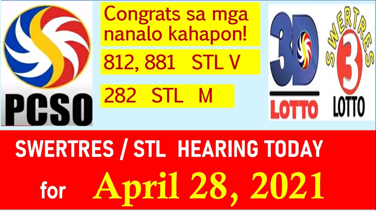 Swertres Hearing Today April 28 2021, 3D, STL Swer3, All Draws