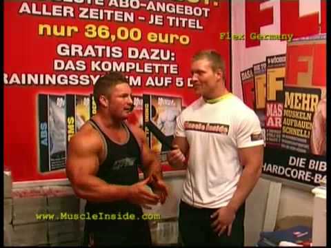 Klaus Riis at FIBO 2008 interviewing James Flex Le...