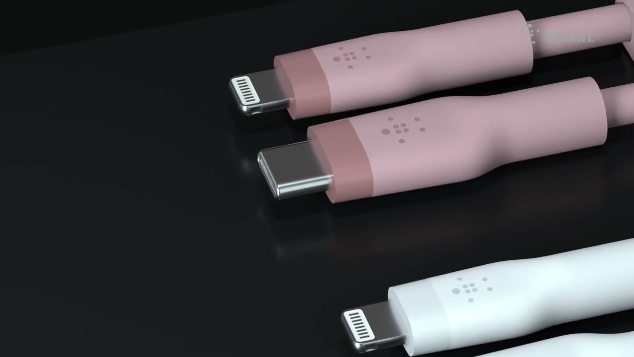 Belkin BoostCharge Flex Câble Silicone USB-C vers Lightning 2m Blanc