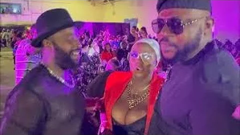 Odunlade Adekola, Femi Adebayo Eniola Ajao met and danced together at the premiere of Queen Latifat