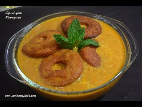 Sopa de queso Nicaraguense -Recetas de cuaresma.