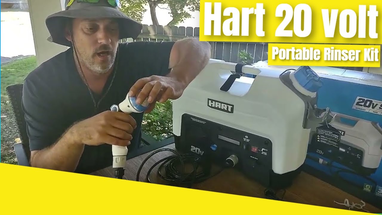 Hart Power Tools 20 volt (20v) Portable Rinser Kit review YouTube