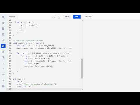 C Program to Implement Tim Sort || Tim Sort Code in C || Coding Guide for Beginners #programming