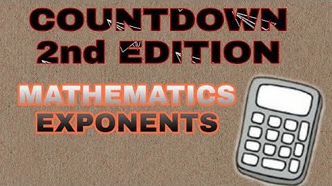 Countdown Mathematics 2nd Edition   ||   Grade 7th || Part : 4  Chapter  5 Exponents .