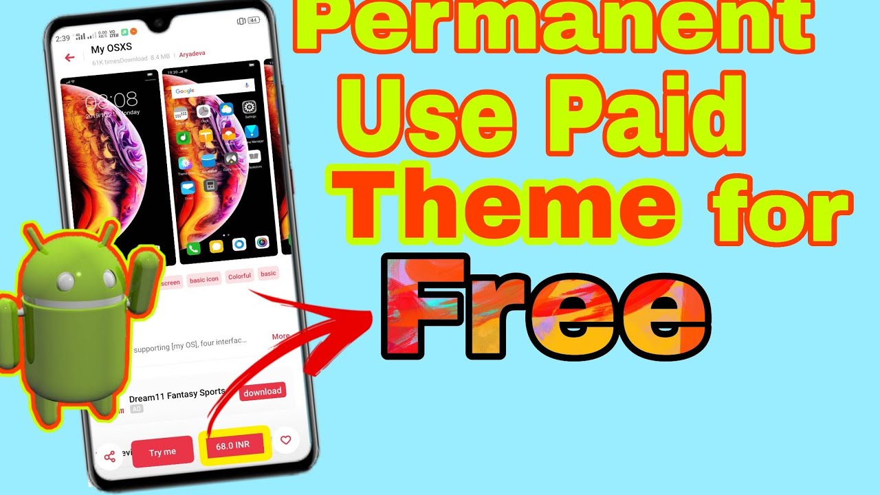 How to Use Android (Samsung) Paid Theme for Free in Hindi|Use Oneplus/Oppo/Redmi Paid Theme for Free