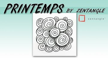 如何畫官方圖樣How to draw the Zentangle® Pattern PRINTEMPS春天