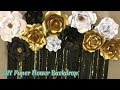 Paper Flower Backdrop | Free Templates | Masquerade Theme backdrop