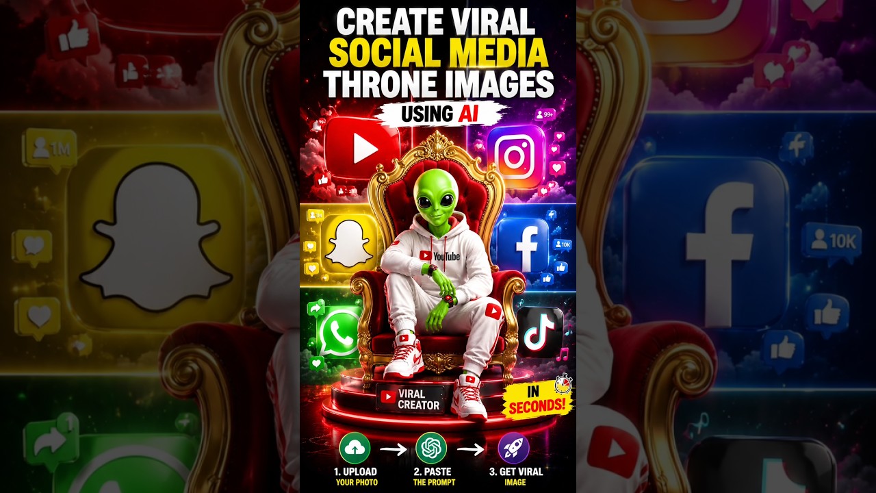 How to Create Viral Social Media Throne Images Using AI #shorts #kartiktechvision