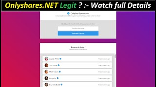onlyshares ! onlyshares.Net Legit ? :- Watch full Details !onlyshares Reviews !onlyshares.Net Review