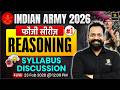 INDIAN ARMY 2026 REASONING | Complete Syllabus Discussion | फौजी सीरीज़ | Harsh Sir