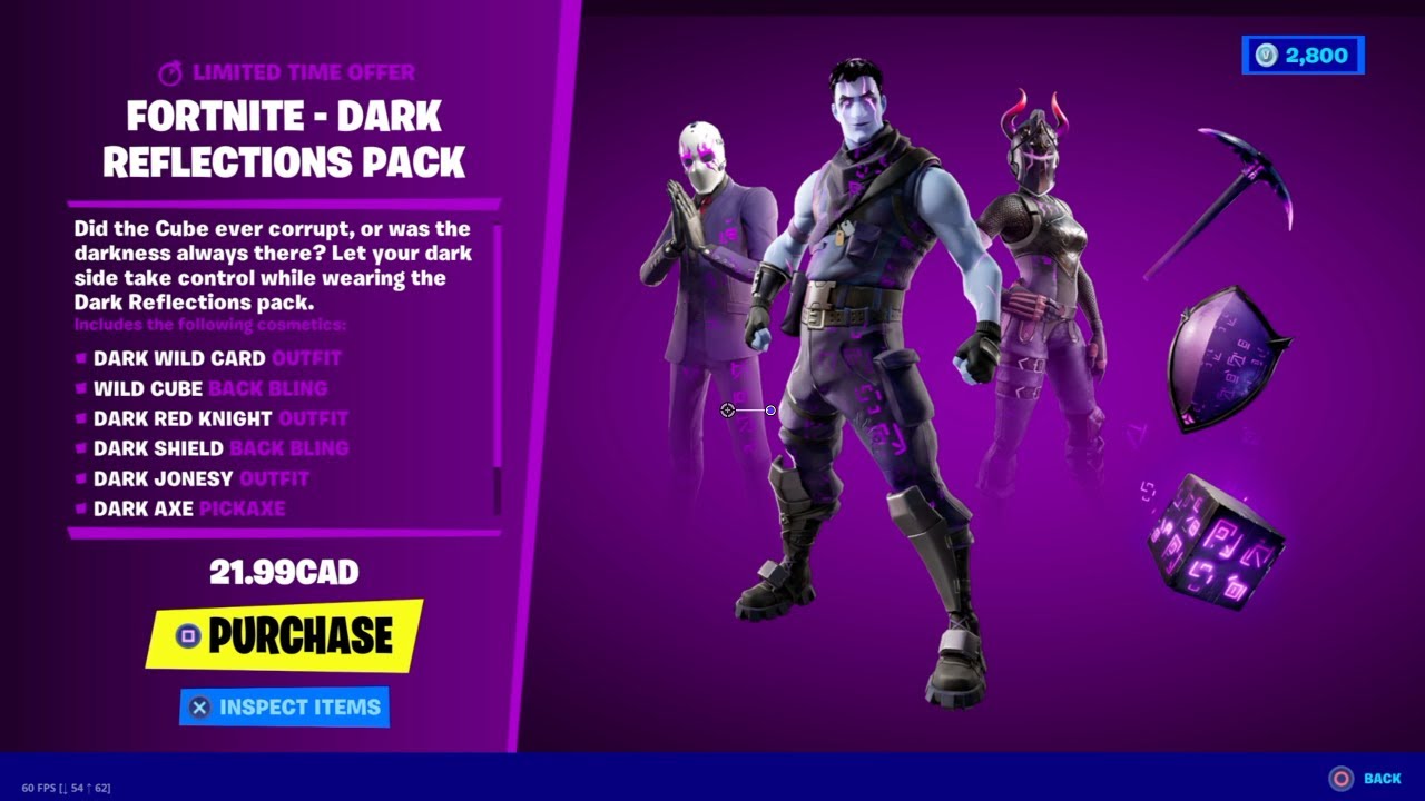 Fortnite Dark Reflections Pack! Review and Gameplay!