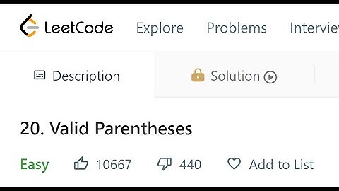 LeetCode 20.  Valid Parentheses [Java]