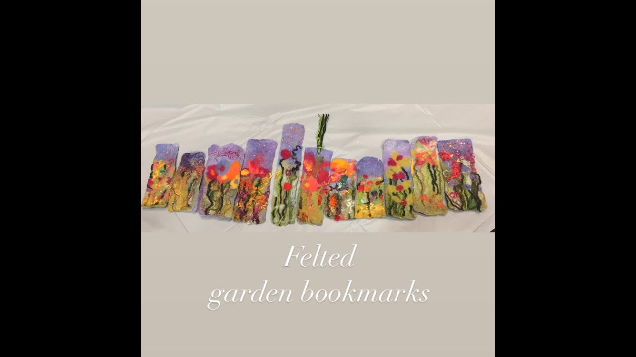 Wet Felted Spring Bookmark Tutorial