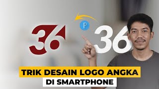 Desain logo modern angka 36 di Smartphone | Tutorial PixelLab
