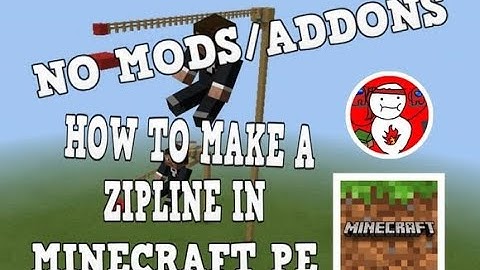 How to make a Zipline in Minecraft! ( NO COMMANDS, MODS, ADDONS! )