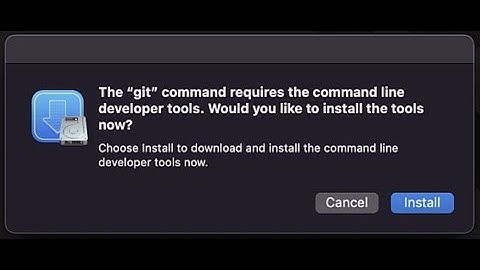 This "git" command requires the command line tools now? | MacBook | solved