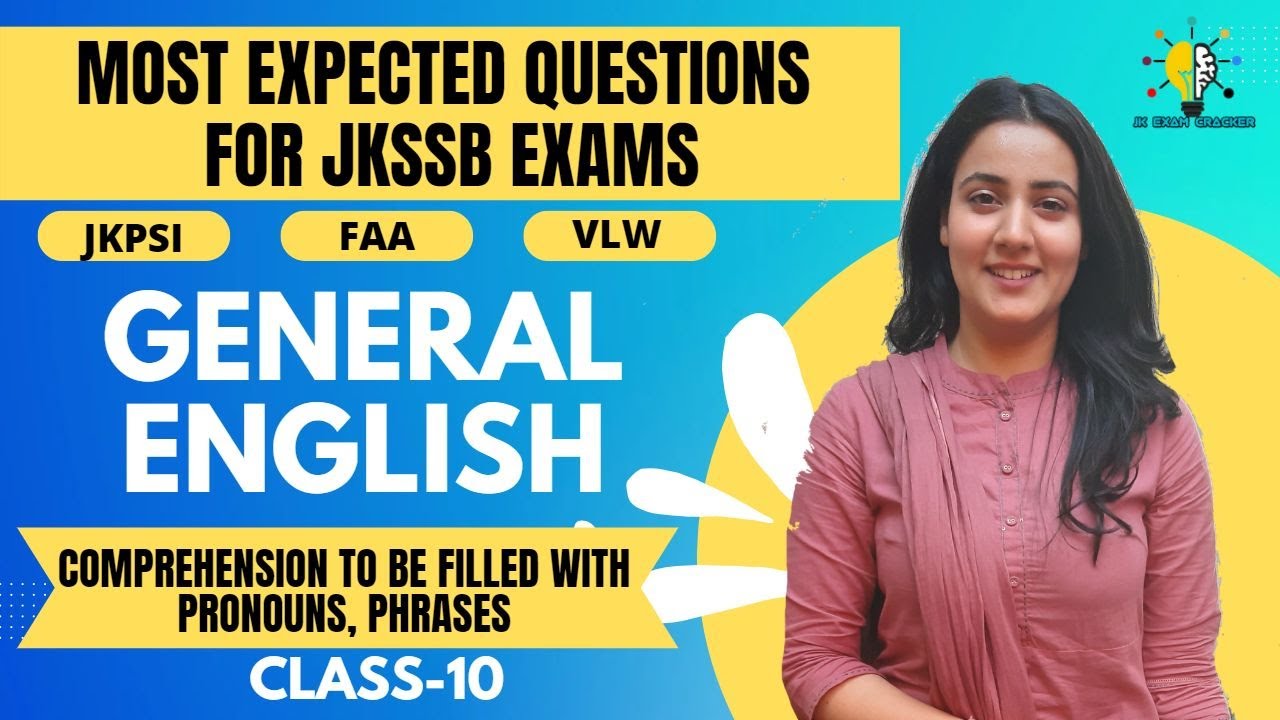 MCQS ON COMPREHENSION (LEC-10) II GENERAL ENGLISH II JKPSI SUB INSPECTOR EXAM/ FAA/ VLW II