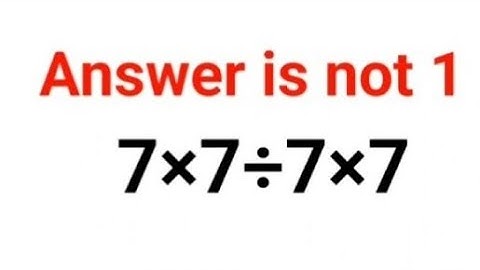 7×7÷7×7 Answer is not 1. 99% failed to do it orally!#maths #mathematics #factorial