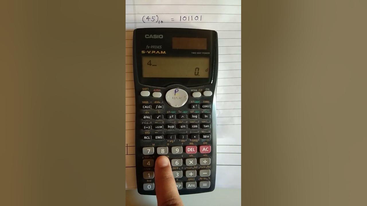 How to convert decimal number to binary number in scientific calculator
