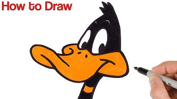 How to Draw Daffy Duck | Cartoon Drawings