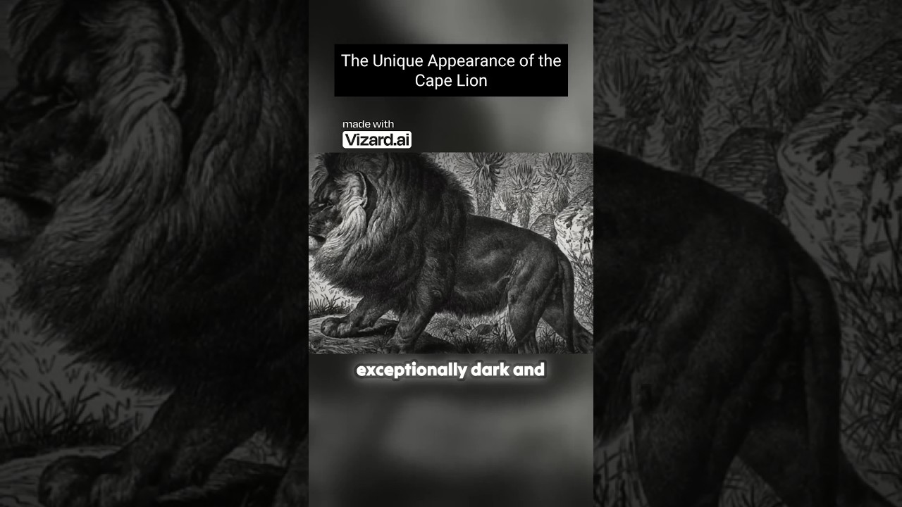 The Unique Appearance of the Cape Lion 