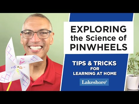 What causes the pinwheel to rotate or spin?