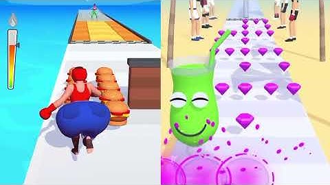 Juice Run vs Twerk Race | Most Satisfying Mobile Game | ASMR Gameplay Shorts | Android iOS Games🕚😺