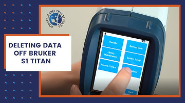 How to delete data off Bruker S1 TITAN XRF