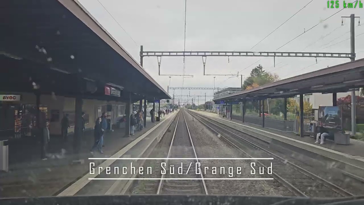 4K [Cab-ride] Biel/Bienne - Aarau, en cabine d'un IC5 (RABDe 500/ICN)