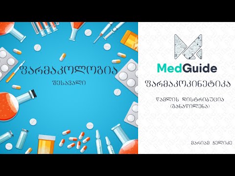 Medguide/მედგიდი - ფარმაკოლოგია | ფარმაკოკინეტიკა: წამლის დისტრიბუცია (განაწილება)