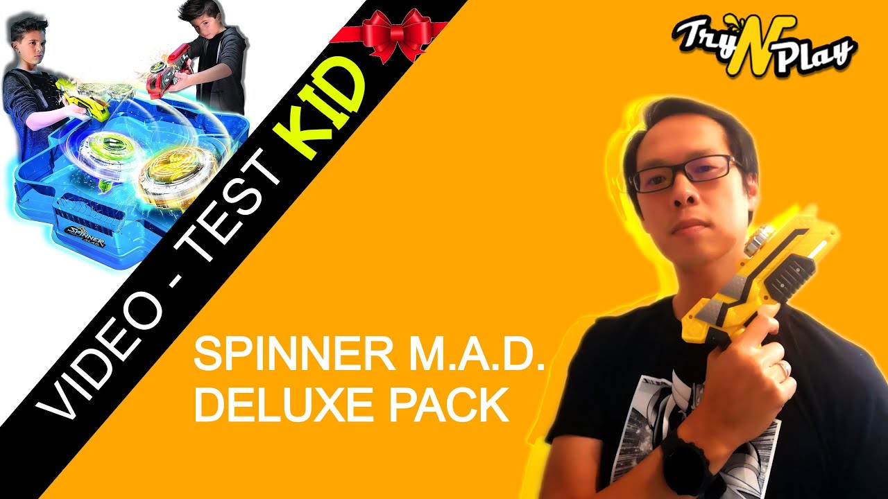 Spinner MAD - Blaster Lanceur 6 Mini TOUPIES : : Jeux et