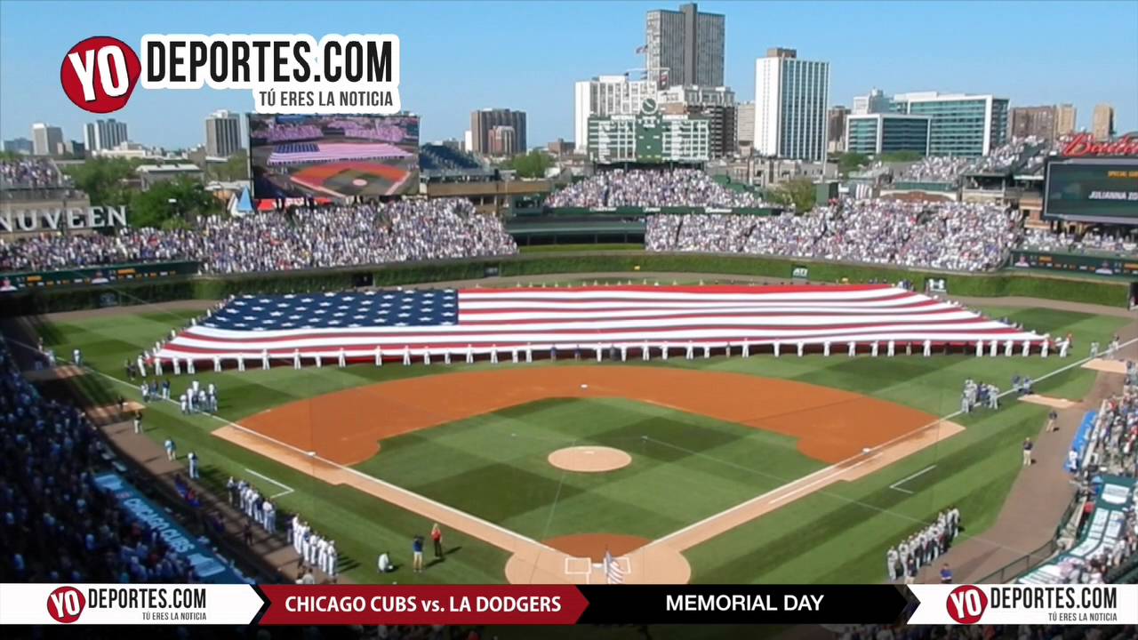 Chicago Cubs vs. Los Angeles Dodgers National Anthem Memorial Day 