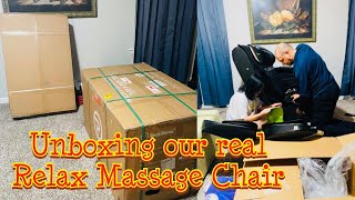 Unboxing our Real Relax Massage Chair! #earlyChristmaspresent