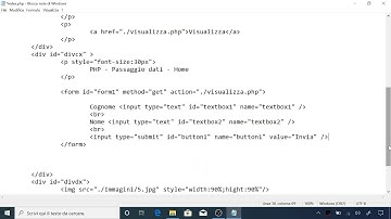 01 - PHP - PassaggioDati - Pagina index