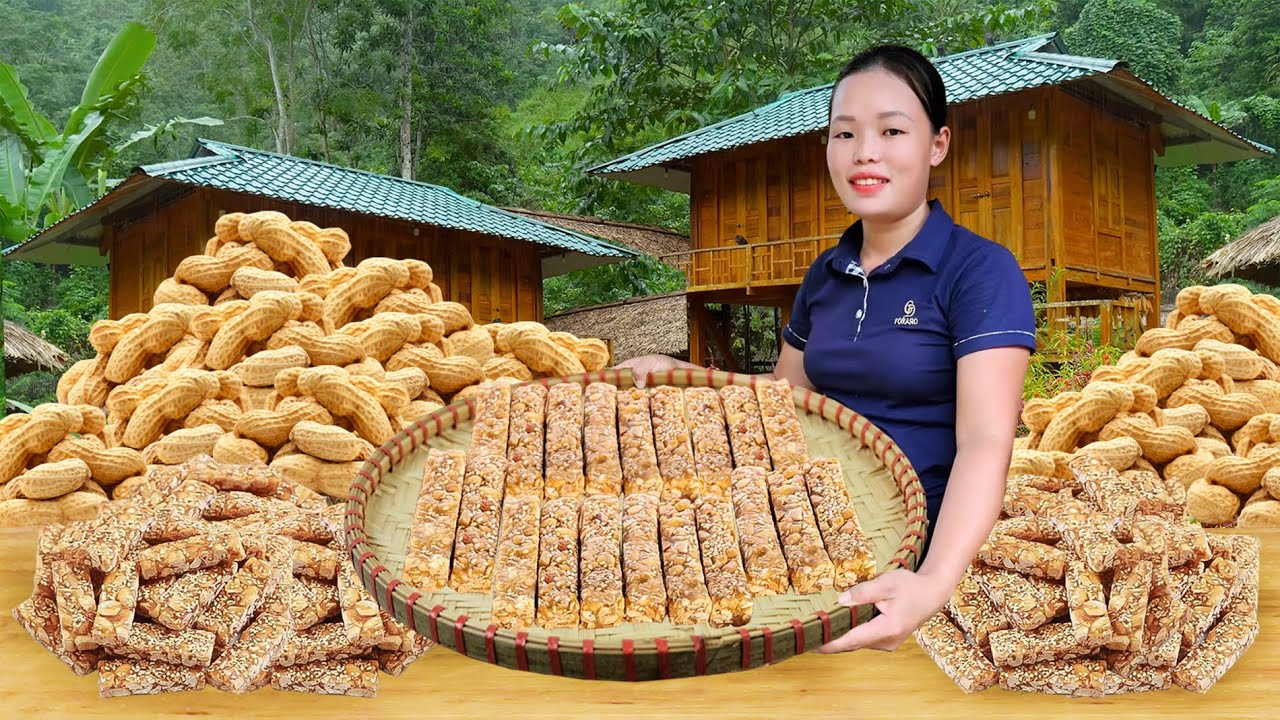 From FRESH PEANUT in Field to HOMEMADE CHILDHOOD FOOD | PEANUT CANDY Made with Special Family Recipe