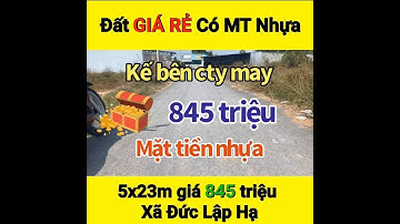 Lô đất thổ cư  100% , Shr mặt đường nhựa Diện tích: 5x23m Giá 845tr | @bsbienxanhhongsoi