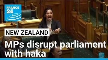 New Zealand MPs disrupt parliament with haka to protest Indigenous treaty bill • FRANCE 24 English