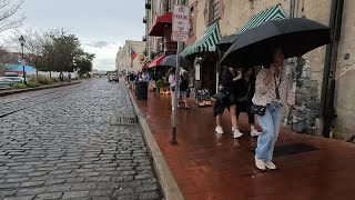 Walking River Street in Savannah Georgia (Nov 2025)