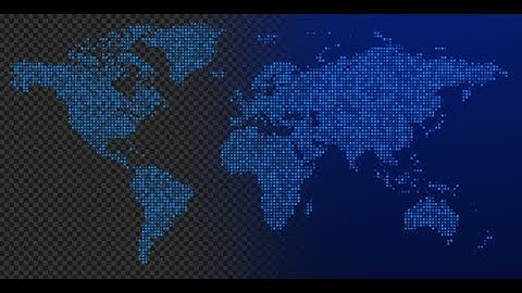 Dot Matrix World Map | Motion Graphics - Videohive template