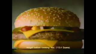 1991 McDonalds Quarter Pounder with Cheese Temptation Commercial