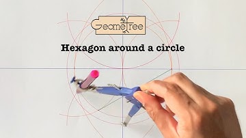 Constructing a regular hexagon around a circle