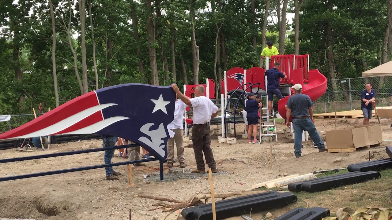 Patriots Charitable Foundation playground installed at Weir Riverfront
