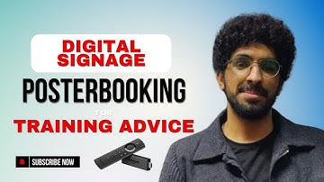 Training advice on screens with amazon signage stick and posterbooking 2024